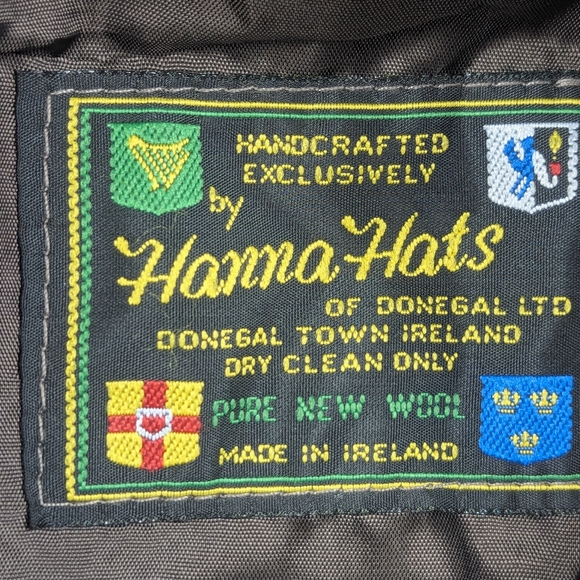 Hanna Hat Tweed Walking Hat Patch Work Multicolor Wool Made in Ireland Sz Small - Picture 7 of 9